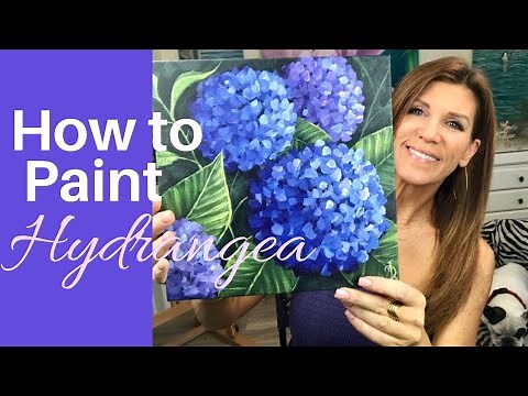 HOW TO PAINT HYDRANGEA | Acrylic Paints | Step by Step Tutorial