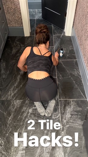 2 Tile grout HACKS you should know! Comment ✨Tile✨and I’ll dm you the links to all my grout redeeming products shown here! 1️⃣ Paint on Grout Renew to magically change your grout to any color! Dark to light- light to dark- doesn’t matter! Let it cure for 2 hours! Sealer & color change in 1! 2️⃣Bring back your original grout color with a steamer! I have this hand held one but I also linked a fancier version where you don’t have to bend over👍🏼! Make sure to reseal the entire floor (esp if natura