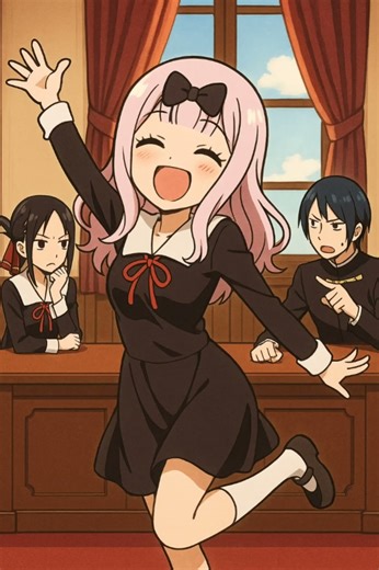 Everyone playing chess Chika’s in another anime 😆 #chikafujiwara #kaguyasama #animememe #animefu