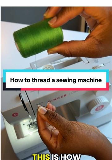 How to thread a Singer sewing machine #sewing #sewingtips #sewingtutorial #sewingmachine #beginnersewing