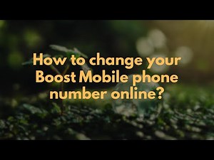 How to change your Boost Mobile phone number online?