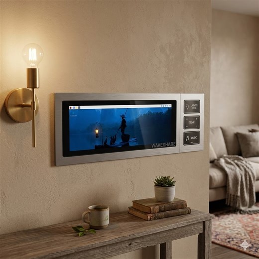 Waveshare: 8.емкостной сенсорный экран шириной 8 дюймов предназначен для настенных панелей и систем групповых выключателей, работает с Raspberry Pi