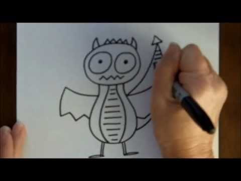 How to Draw a Cartoon Dragon Easy Step by Step with Doodleacademy
