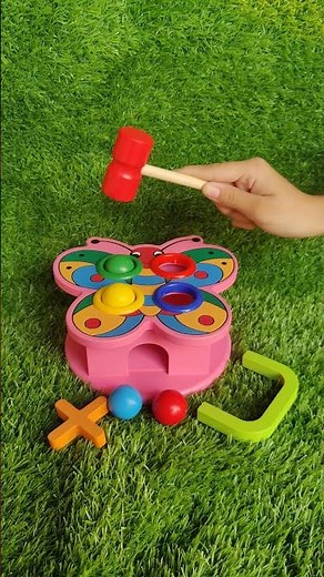 🌈 Colorful Turtle Hammer ASMR – Calming Ball Drop & Wooden Toy Sounds