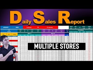 𝐃𝐀𝐈𝐋𝐘 𝐒𝐀𝐋𝐄𝐒 𝐑𝐄𝐏𝐎𝐑𝐓 𝐌𝐮𝐥𝐭𝐢𝐩𝐥𝐞 𝐒𝐭𝐨𝐫𝐞𝐬 𝐢𝐧 𝐄𝐱𝐜𝐞𝐥 𝟐𝟎𝟐𝟒 | 𝐇𝐨𝐰 𝐭𝐨 𝐂𝐫𝐞𝐚𝐭𝐞 𝐃𝐚𝐢𝐥𝐲 𝐒𝐚𝐥𝐞𝐬 𝐑𝐞𝐩𝐨𝐫𝐭 𝐌𝐮𝐥𝐭𝐢𝐩𝐥𝐞 𝐒𝐭𝐨𝐫𝐞𝐬