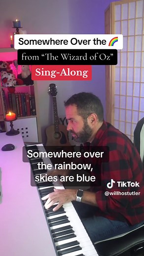 Somewhere Over the Rainbow Piano Karaoke | Sing Along