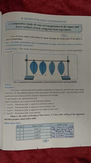 class 12 biology Demonstration experiment 1 #2025
