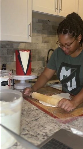 Adding Fondant Decor to a Tuxedo Cake | Part 2 #cakedecorating