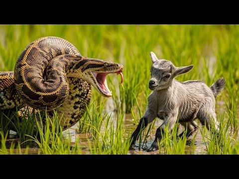 Giant Python vs. Goatling: Battle for Survival