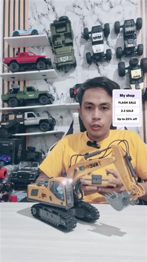 Senma 11Channel Remote Control Alloy Excavator Rechargeable Toy,Yellow Engineering Vehicle Toy,680° Rotation,All direction movement,2.4G 15M Control Distance,Christmas&Birthday Gift,rc dump truck,remote control car,RC Engineering Vehicle