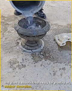 Concrete Pot Making With Simple Mould. #ConcreteWork #GardenPot | Jogi Jokes