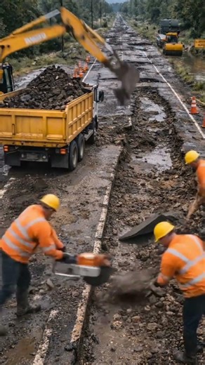 We Rebuilt a Flood-Damaged Road from Swamp to Smooth Asphalt
