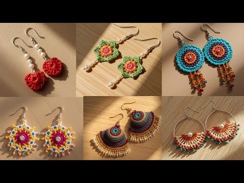 Handmade Multicolor Crochet Hoop Earrings Design Ideas 2025