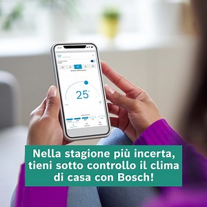 Con l'app HomeCom Easy puoi gestire la tua caldaia, pompa di calore o climatizzatore Bosch in maniera semplice e veloce, anche da remoto! Così, qualunque sia il meteo, troverai sempre il clima ideale in casa al tuo rientro. | Bosch Home Comfort