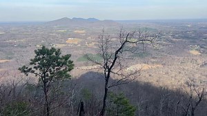 Pyramid shadow near Pilot Mountain, spring equinox, March 20