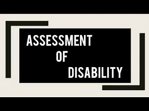 ASSESSMENT OF DISABILITY #rehabilitation #disability #prevention