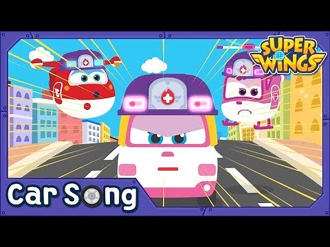 White Ambulance | English Song | SuperWings Songs for kids