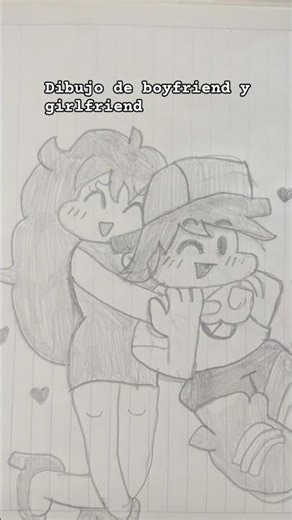 dibujo de girlfriend y boyfriend fnf #parati #fnf #game #dibujo #art