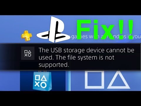 PS4 error the usb storage device cannot be used HOW TO FIX!!!