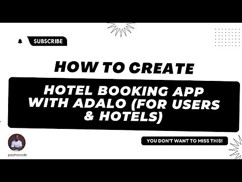 how to create hotel booking app with Adalo (for users & hotels)