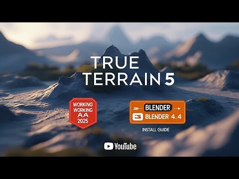 🌄 True Terrain 5 in Blender 4.4 – Full Install Guide (2025 Working!) ✅