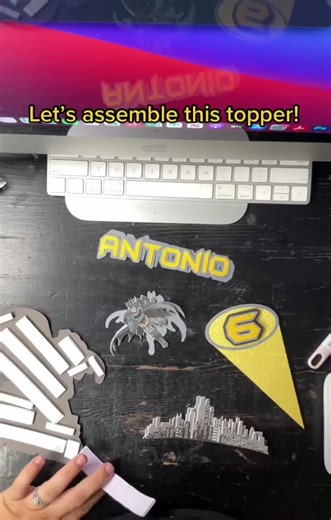 BBATMAN! #batman #caketopper #birthday #etsylove #cakedeorating #violetspartydesigns #etsyseller