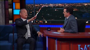 In case you missed it, Tom Hanks says vacationing with Barack Obama, Michelle Obama, and Oprah Winfrey isn't all it's cracked up to be. 😂 | The Late Show with Stephen Colbert