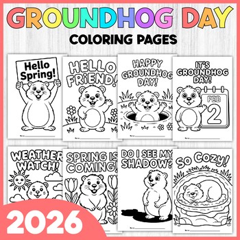 Groundhog Day Coloring Sheets | Printable Coloring Pages for Kids