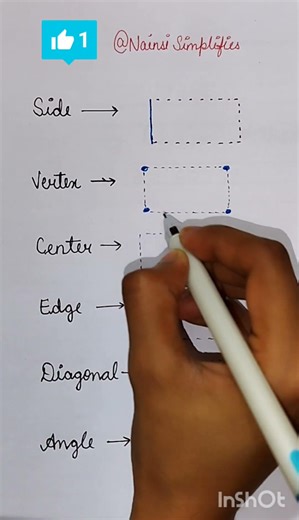 📚Learn Rectangle Parts Super Fast⚡📐 #maths #ytshorts #youtubeshorts #education