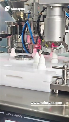 Automatic Eye Dropper Bottle Monobloc | Fill, Plug, Cap & Screw-SaintyCo