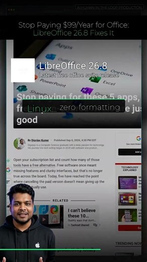 Stop Paying $99/Year for Office: LibreOffice 26.8 Fixes It