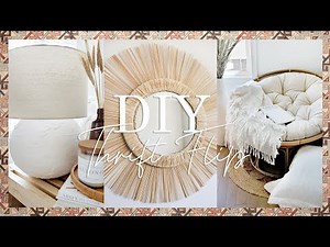 3 Boho DIY Thrift Flip / Mirror, Wicker Chair & Lamp
