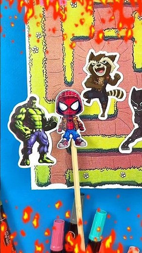 DIY Paper Craft Game with Spider Man by Marvel 🎮#papercraft #spiderman #spiderman2 #marvel #games