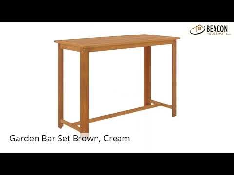 Garden Bar Set Brown Cream