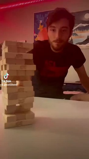 me playing Jenga to my favorite Ace 52 song 🥰🥰🥰