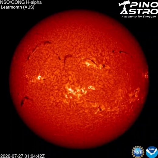 Sun in H-alpha: July 27, 2026 #PinoAstro