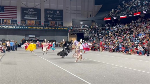 Golden Age Women’s Fancy Shawl. Friday Night Contest 2025 He Sapa Wacipi Na Oskate, Rapid City, SD. | Shelley Eagleman-Bointy