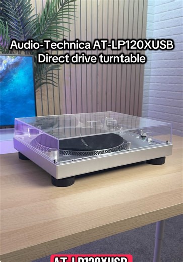 Make recordings of your vinyl with this unique turntable! Audio-Technica AT-LP120XUSB direct drive turntable #hifination #turntable #richersounds