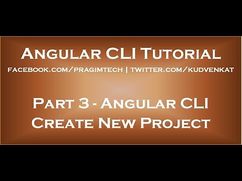Angular CLI Create new project