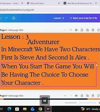 Minecraft Lab Basics + Advanced Lesson 3 Adventurer Watch Full Lesson On YouTube