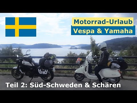 Motorrad Tour durch Schweden Roadtrip Reise | Vespa GTS & Yamaha XSR 700 Abenteuer Urlaub