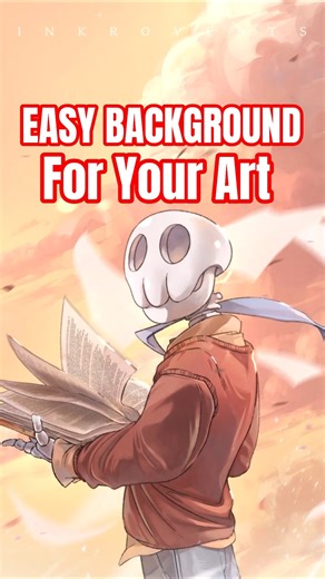 🌤️✨How to Draw EASY but Beautiful Backgrounds✨😎 #artshorts #arttips #drawingtips