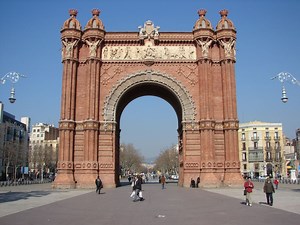 Arc de Triomf (Triumphal Arch) in Barcelona, Spain