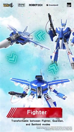 Pre-order #Robotech: The #Macross Saga Fully Transforming VF-1J Veritech (Max Sterling) from threezero now! Order Max here: https://bit.ly/MAX_ENG Order Miriya here: https://bit.ly/Miriya_EN #80s #anime #toys | Robotech