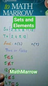 How to identify Sets and Elements @MathMarrow