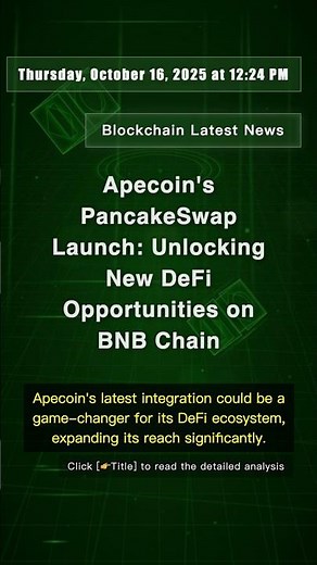 🧐👉 Apecoin's PancakeSwap Launch: Unlocking New DeFi Opportunities on BNB Chain #QixNewsCrypto