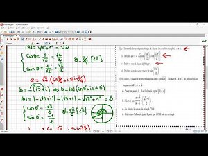 EXERCICE COMPLEXE CORRIGE POUR BAC