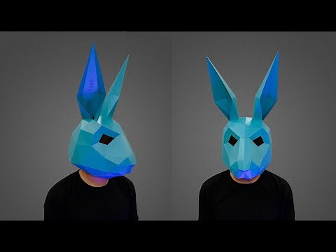 How to make rabbit mask papercraft - Animal mask toy | DIY Paper Mask - Step by Step Video Tutorial