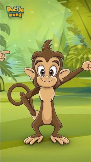 Majmunski ples 🐒 #decijazona #pesmezadecu #crtani #monkeydance #nurseryrhymes #kidssongs