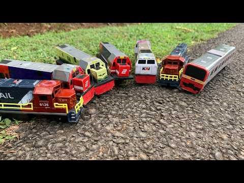 Merakit & Mencari Miniatur Kereta Api Amerika CC203,CC206,CC201 Jadul,Perumka,Gerbong Di Area Taman